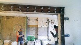 Усиление проёма металлоконструкцией