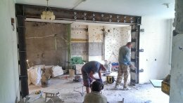 Усиление проёма металлоконструкцией