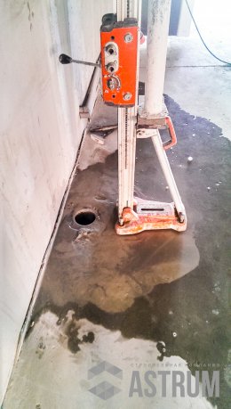 Бурение отверстийв бетоне алмазным инструментом