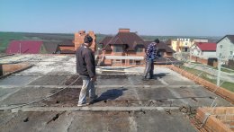 Бетонная стяжка на кровле