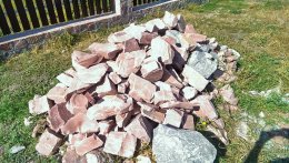 Кладка каменного забора из бута