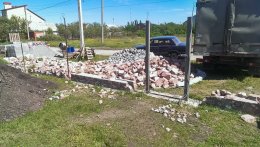 Кладка каменного забора из бута