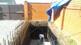 Копка грунта и кладка котельной