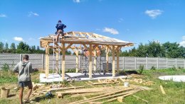 Строительство беседки из дерева