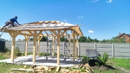Строительство беседки из дерева